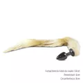 Plug de Metal Dourado Com Cauda Hard (HA117D-ST608) - Degradê Bege
