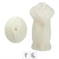 *Masturbador Vagina em Cyberskin com Vibro (LY-78-16256) - Branco