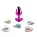 Plug Metálico Personalité Coração - (HA189) - Rosa