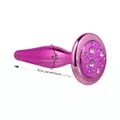 Plug de Metal Iupi Com Pedras Cravejadas (HA133) - Rosa