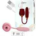 Vibrador Com Estimulador Formato Rosa Sophie SI - (7633) - Rosa