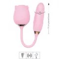 Vibrador Com Estimulador Formato Rosa Sophie SI - (7633) - Rosa