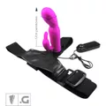 Cinta Peniana Ultra Harness Com Penetrador e Vibro VP (CT005-15832) - Magenta