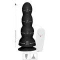 Plug Com Vibro e Ventosa Três Esferas 15x20cm (SSPV004V) - Preto
