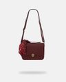 Bolsa Transversal Grande com Laço Amélia - Bordô