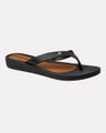 Chinelo Para Esporão E Fascite Flat Agapanto - Preto / Preto