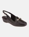 Slingback Mule Lírio - Preto