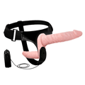 *Cinta Peniana Para Dupla Penetração Com Vibro VP (CT018-CZCT18) - Bege