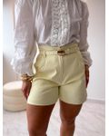 Short alfaiataria Milena Amarelo Manteiga