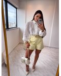Short alfaiataria Milena Amarelo Manteiga