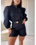 Short alfaiataria Milena Preto