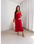 Vestido Cetim Diana Vermelho
