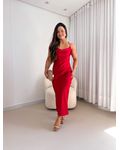 Vestido Cetim Diana Vermelho