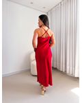 Vestido Cetim Diana Vermelho