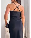 Vestido Cetim Diana Preto