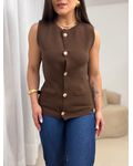 Colete modal Lavínia Marrom