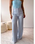 Calça alfaiataria pantalona Poliana Azul