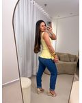 Blusa Peplum Jeni Amarelo Manteiga