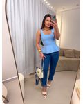Blusa Peplum Jeni Azul