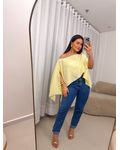 Blusa Maria Flor Amarelo Manteiga
