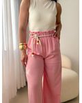 Pantalona Linho Carol Rosa
