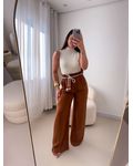 Pantalona Linho Carol Marrom