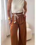 Pantalona Linho Carol Marrom