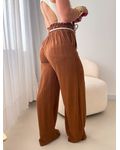 Pantalona Linho Carol Marrom
