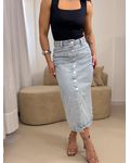 Saia midi jeans Mari