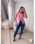 Blusa Assimétrica Vic Rosa