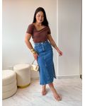 Saia Jeans Midi Laura