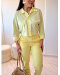 Camisa Cropped Ester Amarelo