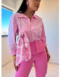 Camisa Cropped Ester Rosa