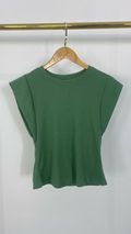 Blusa Muscle Tee de Malha Canelada Verde