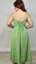 Vestido de Alça Estampado Verde