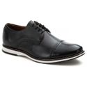 Sapato Oxford Brogue Premium em Couro Preto