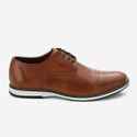Sapato Oxford Brogue Premium em Couro Castor 