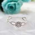Anel em Prata Infinito e Flor com Zirconias Cravejadas