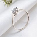 Anel Solitario em Prata 925 com Zirconia