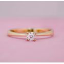 ANEL SOLITÁRIO FEMININO OURO 18K DELICADO