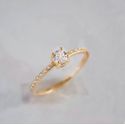 ANEL NOIVADO OURO 18K MODELO OLIVIA