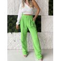 Calça Samanta Alfaiataria Viscolinho verde