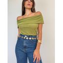Blusa Ravena tule ombro a ombro - Verde