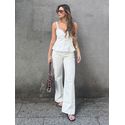 Calça Daiane Wide Leg - Jeans Off white