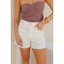 Short Gaby mom jeans - Off white