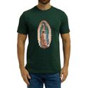 Camiseta Católica Nossa Senhora Guadalupe Verde Algodão