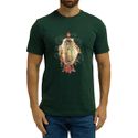Camiseta Guadalupe Verde Musgo Católica Algodão Espanhol
