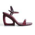 SANDÁLIA KATE SALTO GEOMÉTRICO CABERNET