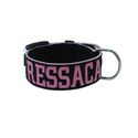 Coleira Para Cachorro Personalizada (preto e rosa)