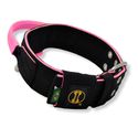 Coleira Para Cachorro Poderosso Preto E Rosa Flúor